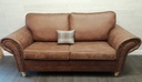 lovely brown toned three seater sofa