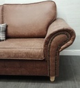 lovely brown toned three seater sofa