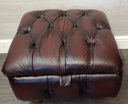 THOMAS LLOYD BROWN LEATHER  OTTOMAN FOOTSTOO