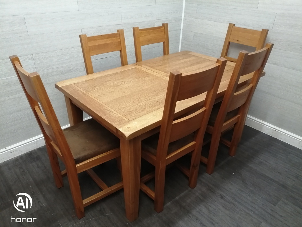 quality set of six oak chairs