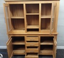 LOVELY OAK PART GLAZED DRESSER