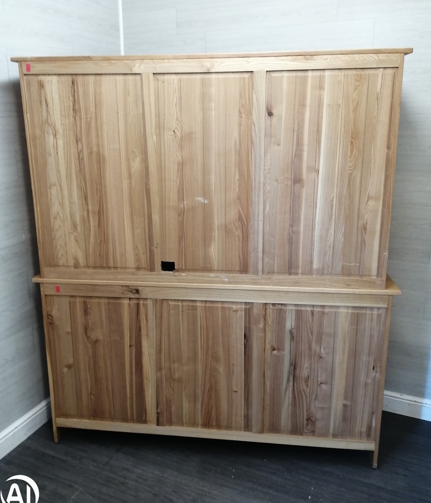 LOVELY OAK PART GLAZED DRESSER