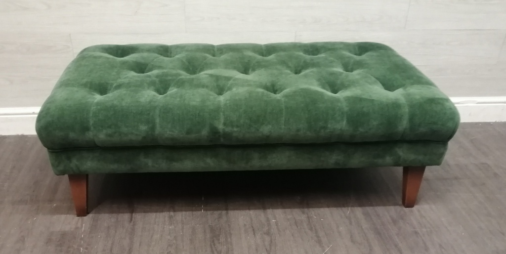 stunning large green footstool / coffee table