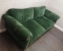 stunning green velvet style sofa