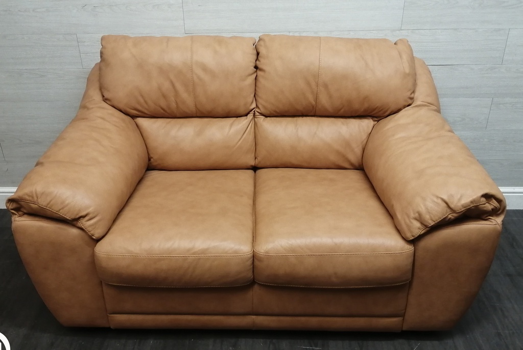 NEAT TWO SEATER LEATHER SOFA