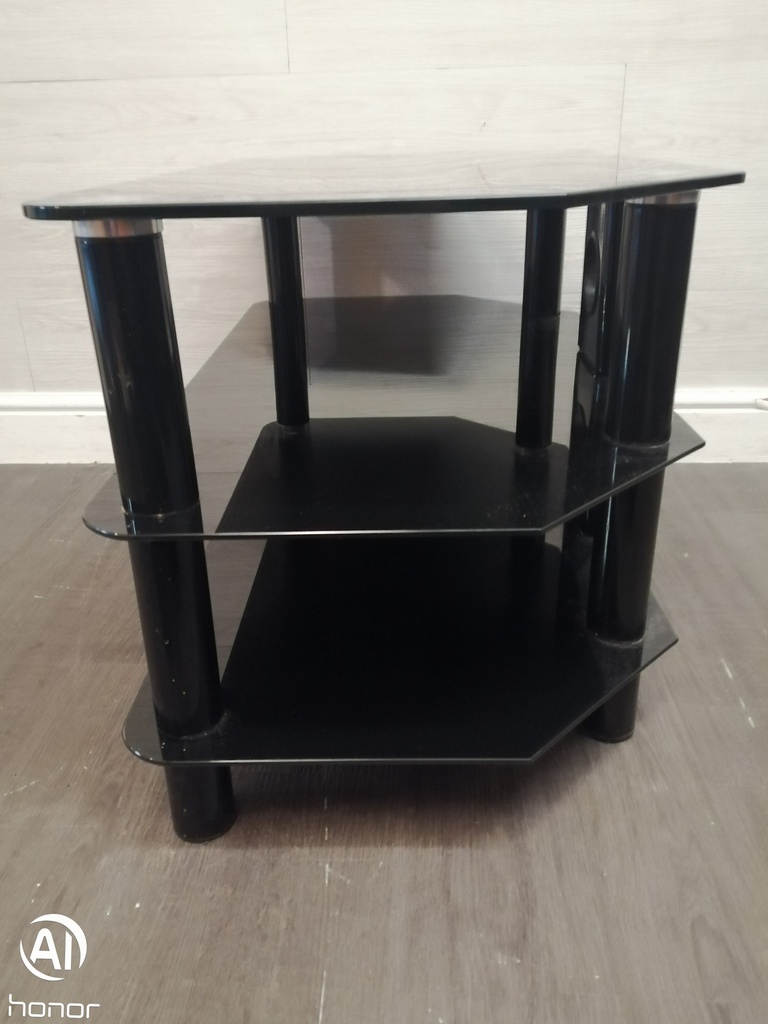 NEAT Black Glass coffee table TV Stand