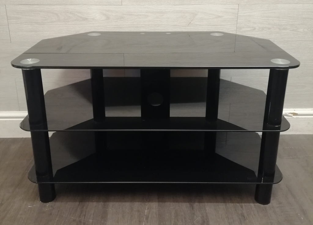 NEAT Black Glass coffee table TV Stand