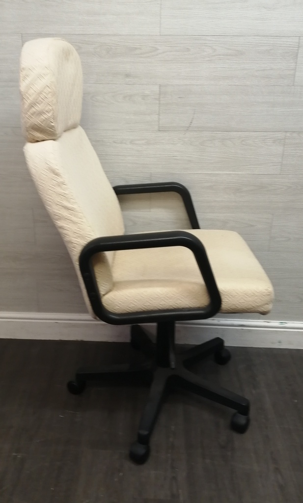 cream fabric office chair