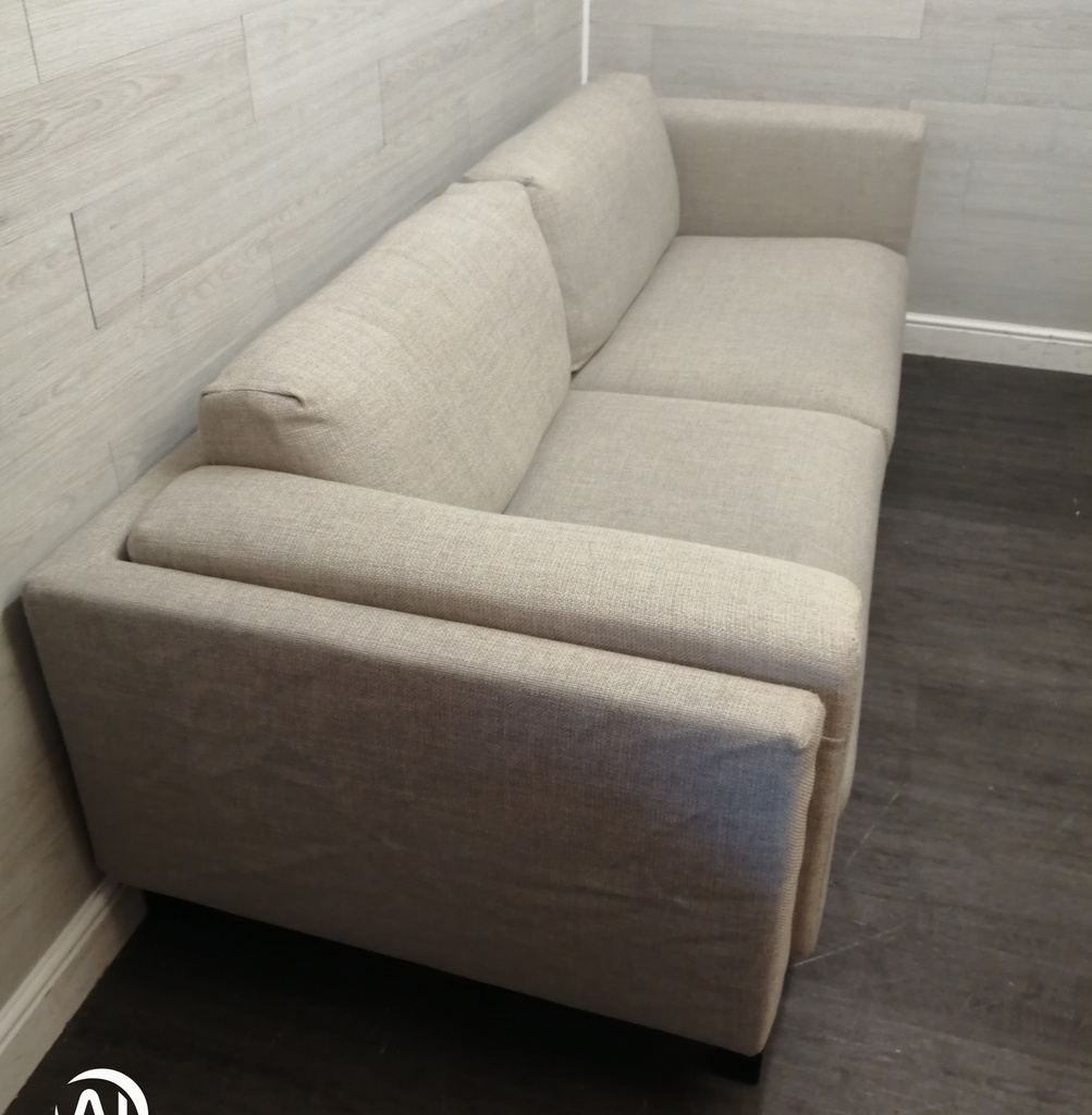 Large contemporary three seater  sofa with footstool