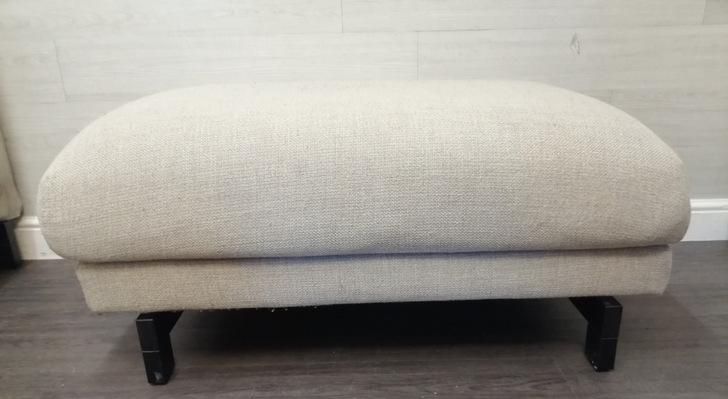 Large contemporary three seater  sofa with footstool