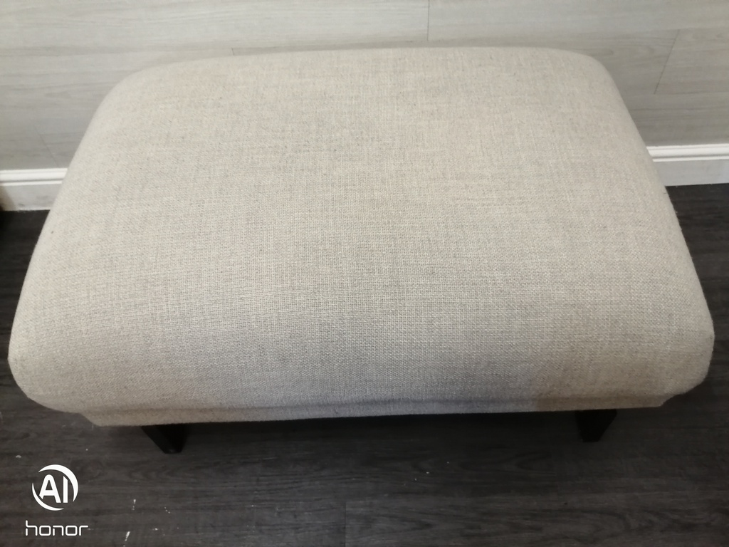 Large contemporary three seater  sofa with footstool
