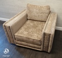 lovely modern beige tone square armchair