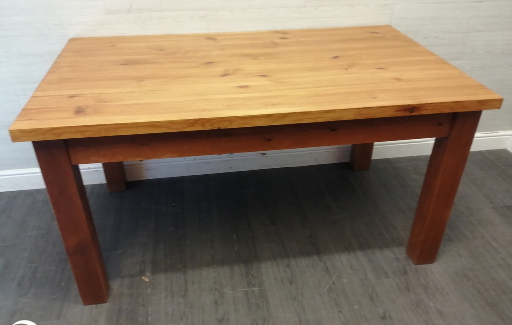 5ft SOLID PINE DINING TABLE WITH DRAWER