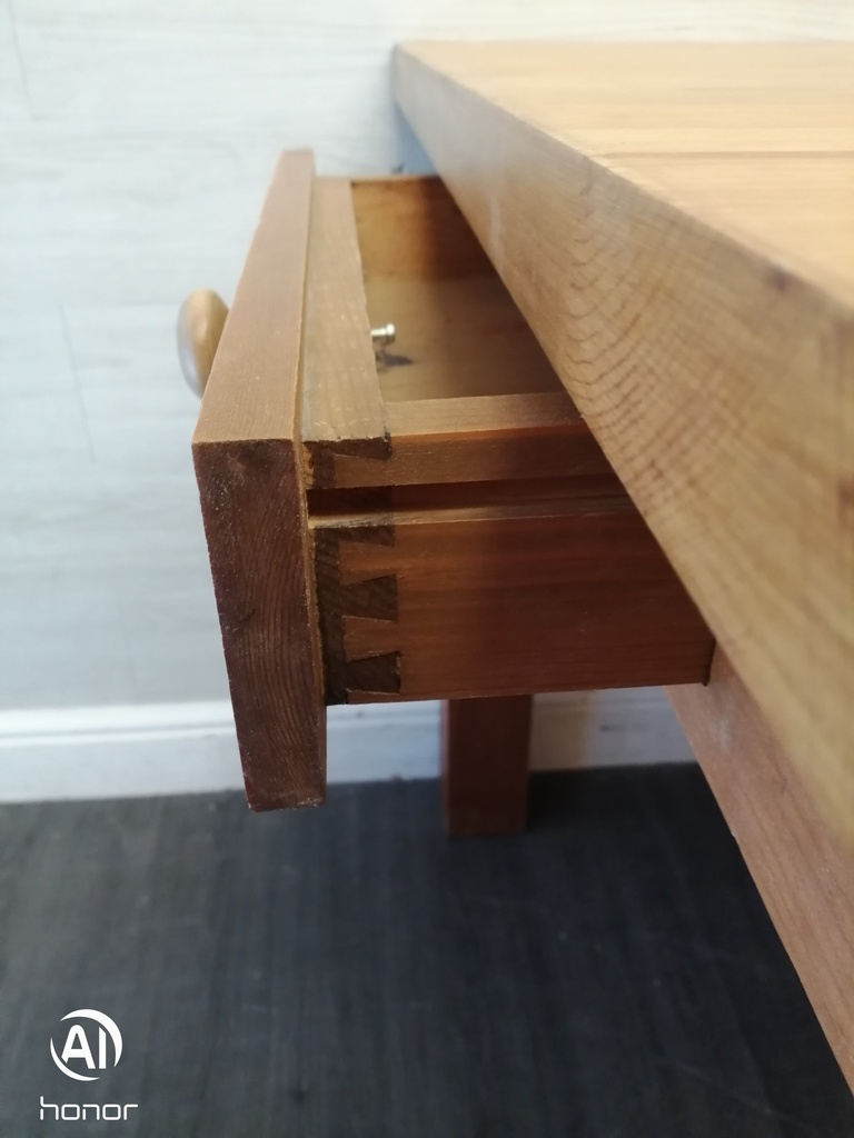 5ft SOLID PINE DINING TABLE WITH DRAWER