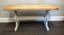 LOVELY SHABBY CHIC DINING TABLE,TWO CHAIRS &amp; BENCH SET