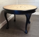 lovely round tall painted coffee table