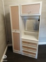 Neat single door wardrobe with vanity unit