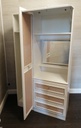 Neat single door wardrobe with vanity unit