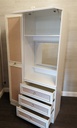 Neat single door wardrobe with vanity unit