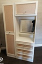 Neat single door wardrobe with vanity unit
