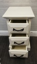 Cream three drawr bedside