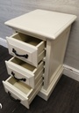 Cream three drawr bedside