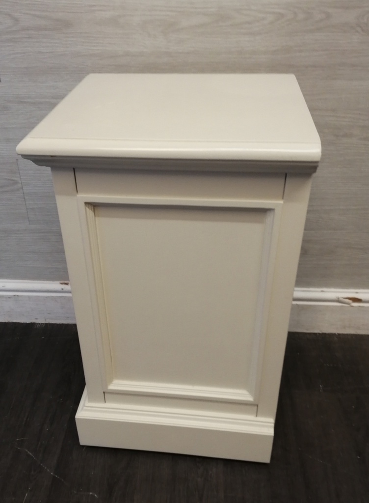 Cream three drawr bedside