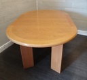 Quality Skovby extending oak dining table