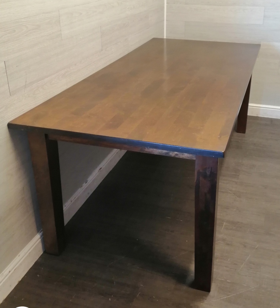 Lovely large dark wood dining table