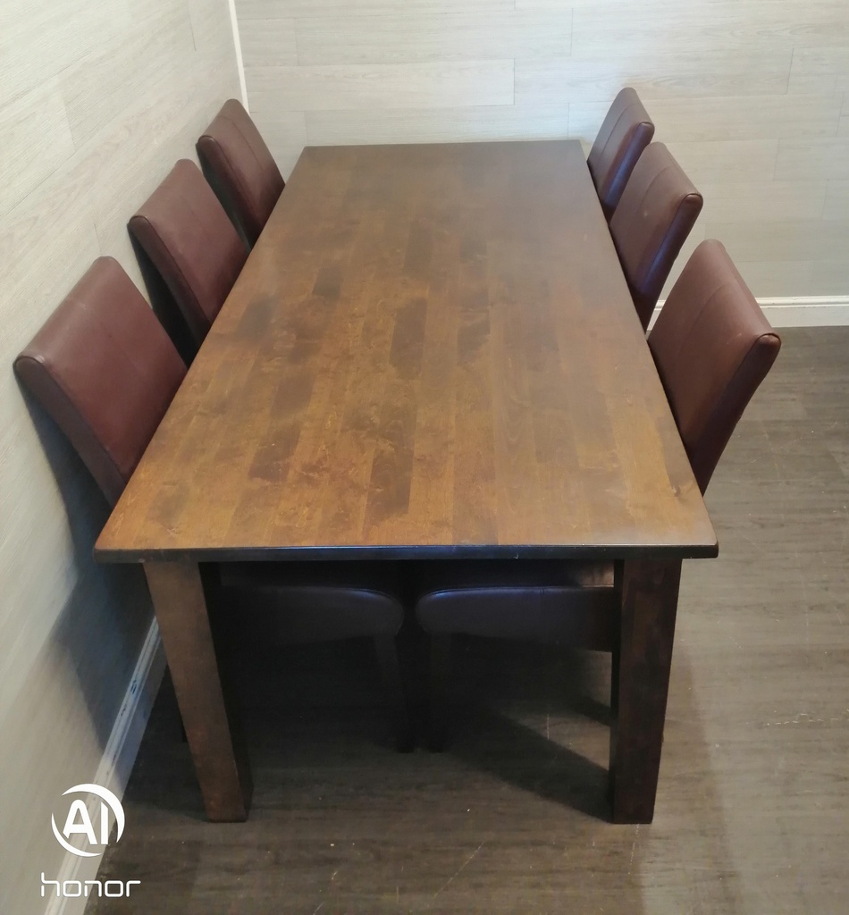 Lovely large dark wood dining table