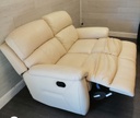 Lovely Cream Leather Two Seater  Recliner Sofa