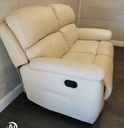 Lovely Cream Leather Two Seater  Recliner Sofa