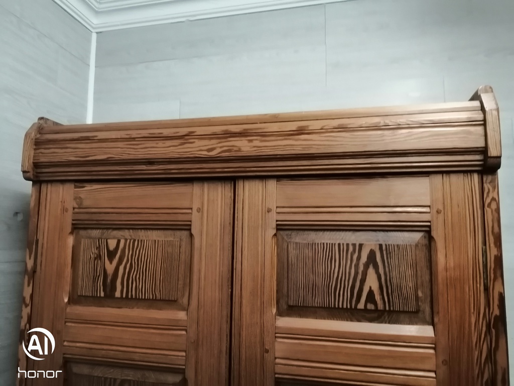 Old pine double wardrobe