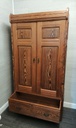 Old pine double wardrobe