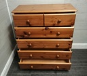 Six drawer pine chest