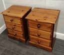PAIR  PINE THREE DRAWER BEDSIDES CHESTS