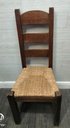 SET OF FOUR SOLID LADDER BACK DINING CHAIRS
