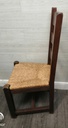 SET OF FOUR SOLID LADDER BACK DINING CHAIRS