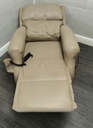 Beige Leather Rise &amp; Recline Armchair