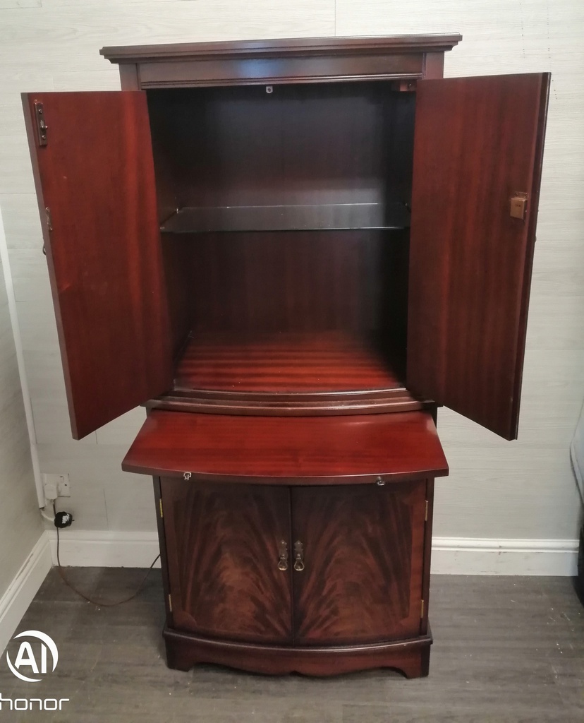 Repro Mahogany Drinks Cabinet