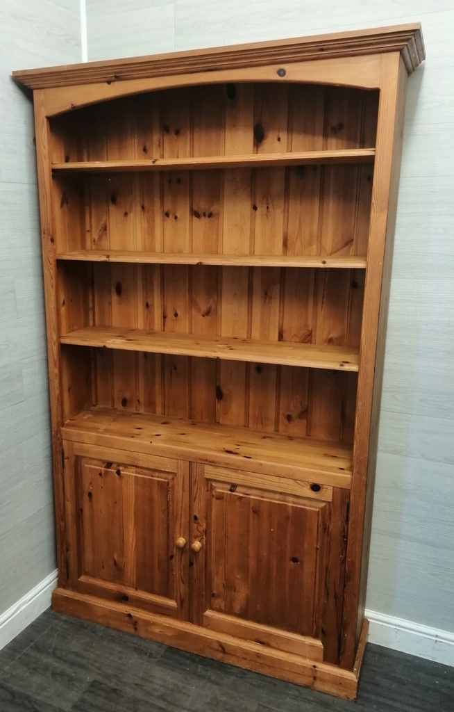 SOLID PINE CUPBOARD BASE BOOKCASE