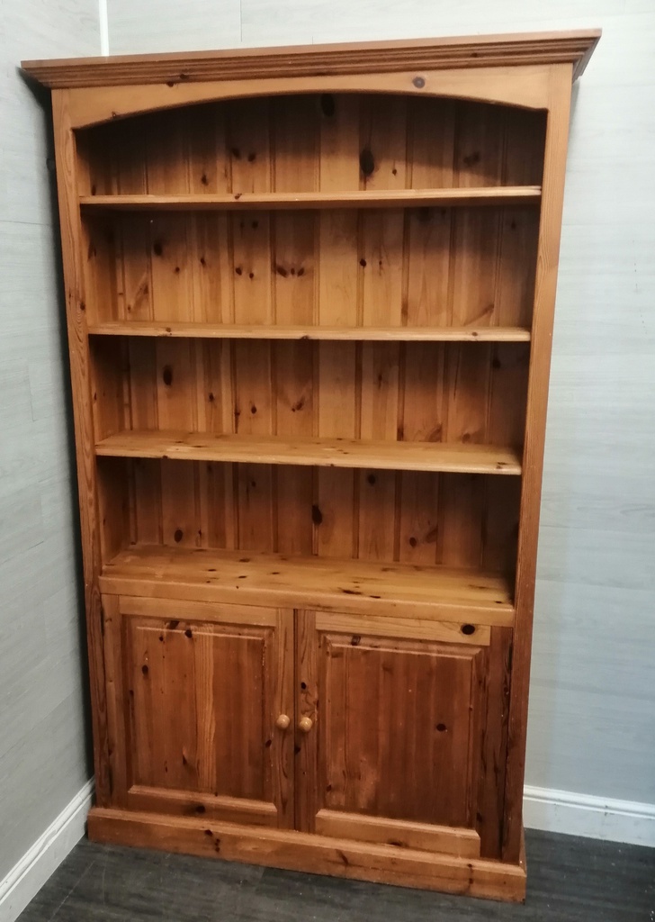 SOLID PINE CUPBOARD BASE BOOKCASE