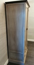 Green toned shabby chic rustic painted  wardrobe
