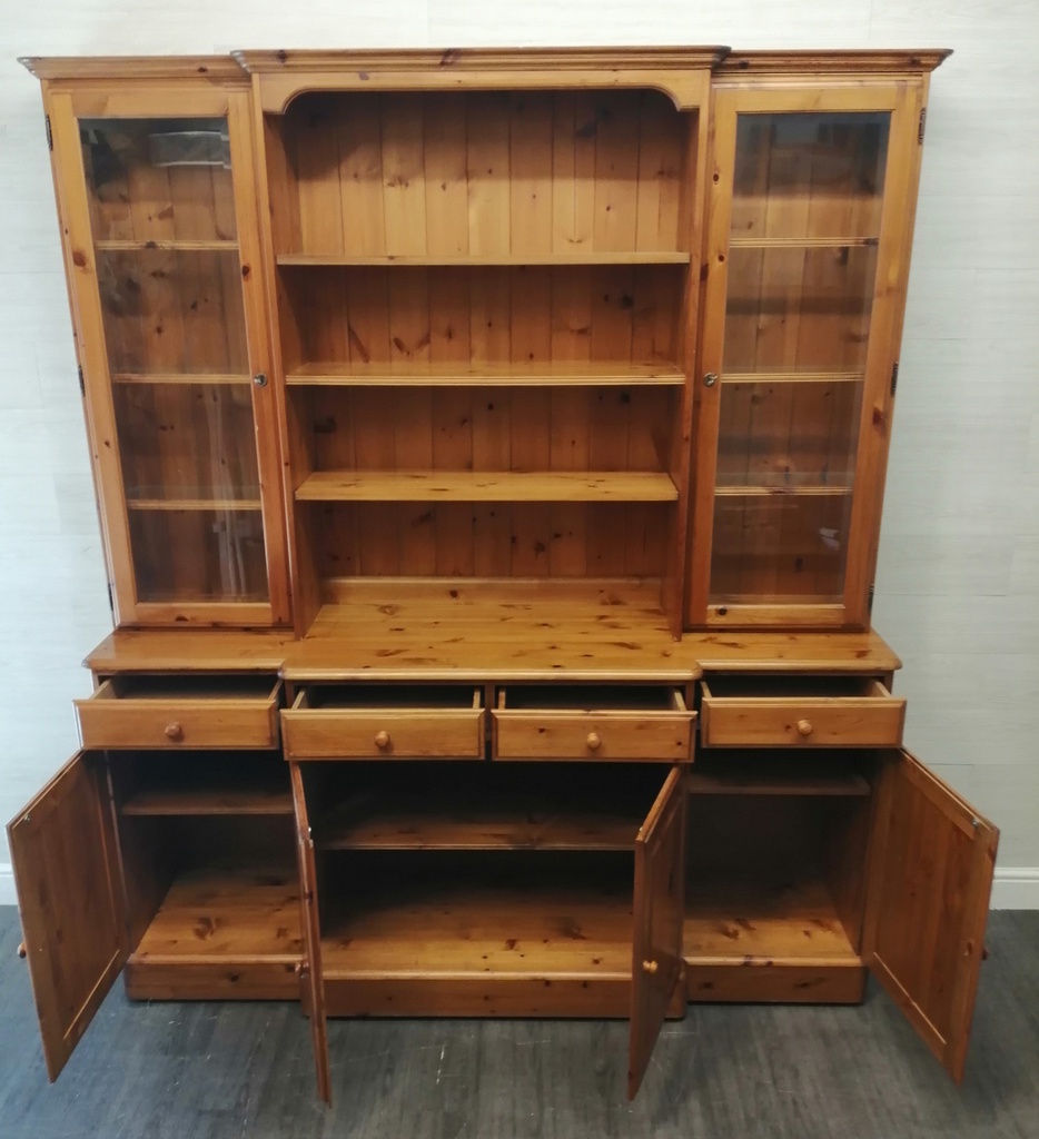 DUCAL Large Part Glazed Pine Dresser