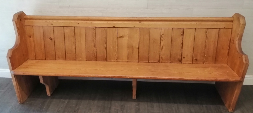 Lovely Large Old Pine Church Pew