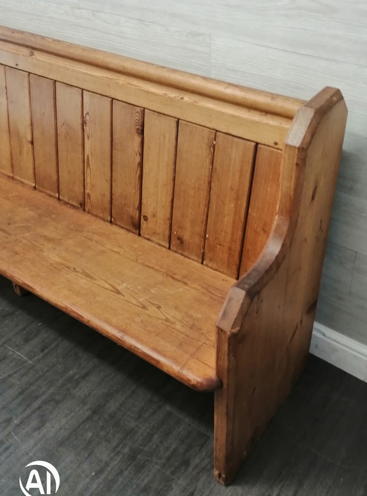 Lovely Large Old Pine Church Pew