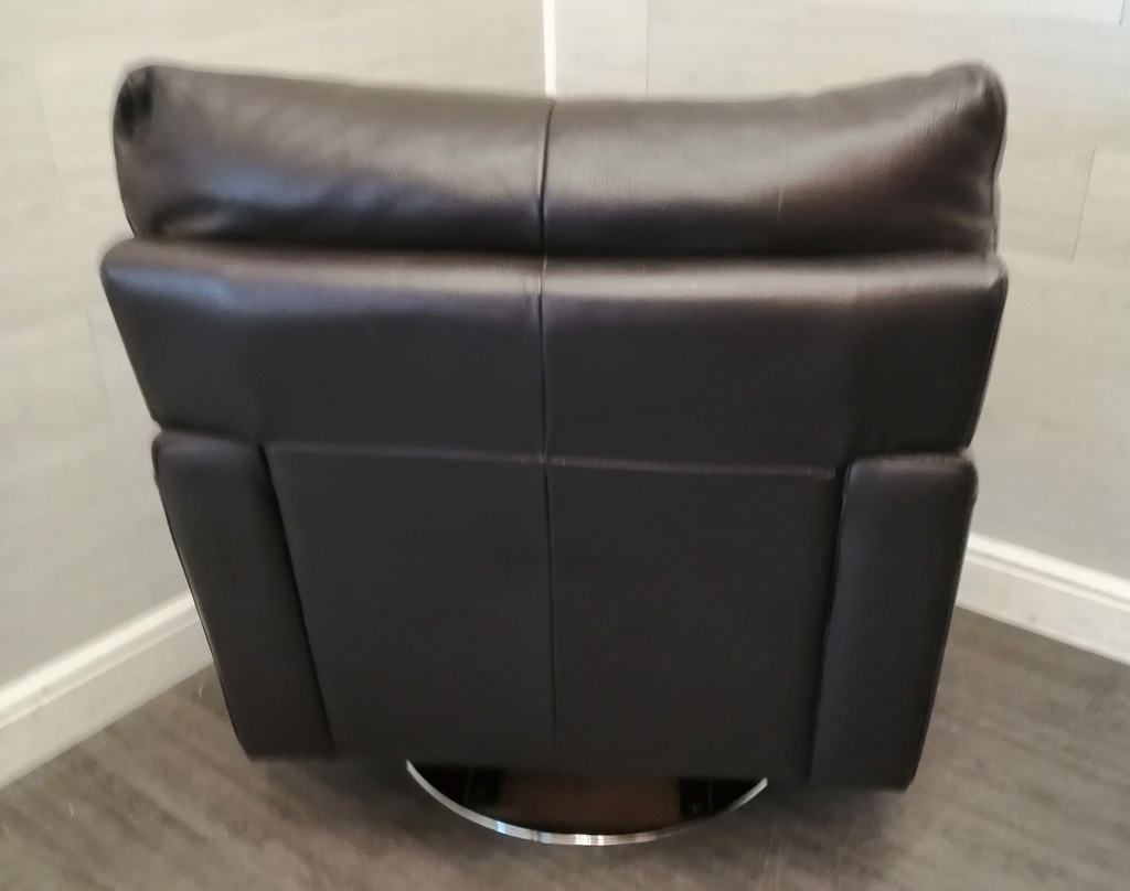 Quality leather swivel armchair