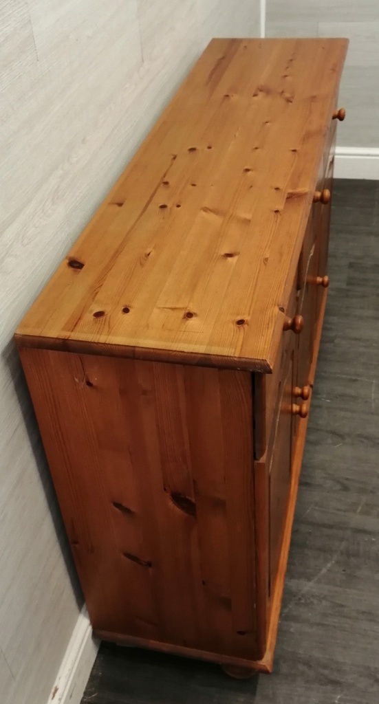 Triple pine sideboard