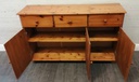 Triple pine sideboard