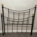 4FT 6&quot; VICTORIAN STYLE BLACK BEDFRAME